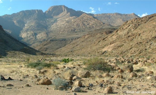 The Brandberg, a granit massif with the highest peak in Namibia