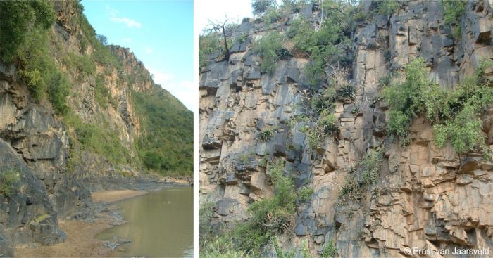 Cliffs along the Mzimvubu River